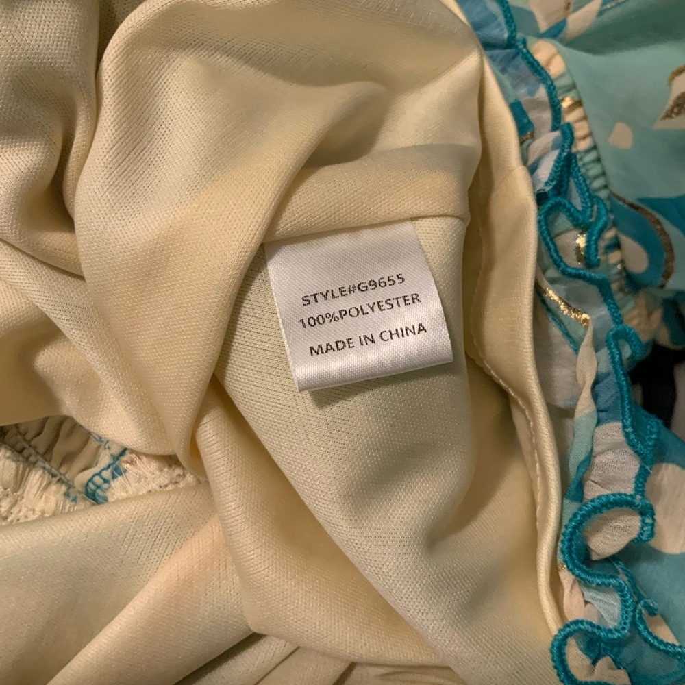 NWT Jodifl Teal and Cream Patterned Dress (NWT1) - Picture 4 of 4